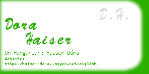 dora haiser business card